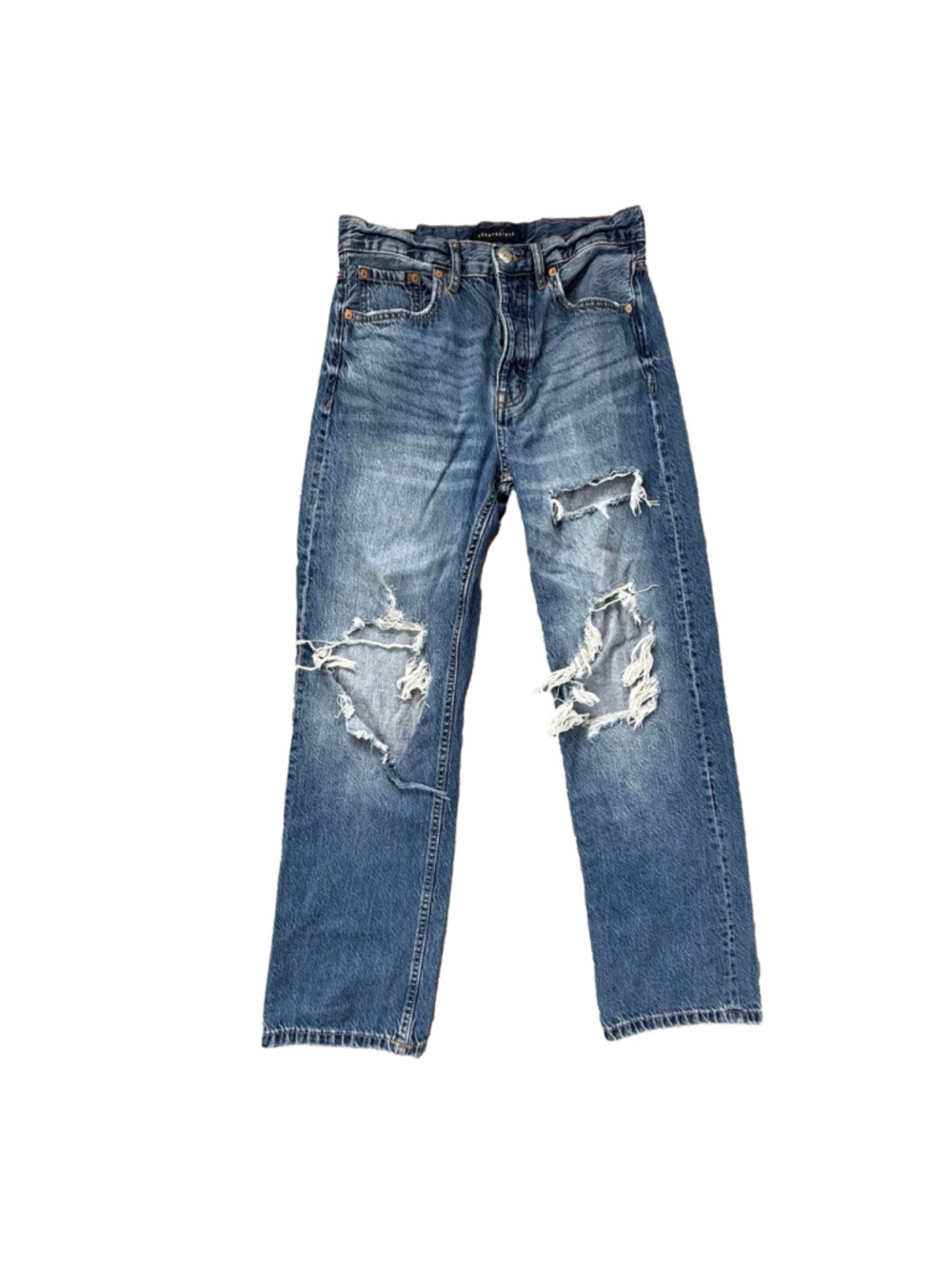 Aeropostale 90s Baggy Distressed Jeans - Size 6 Regular